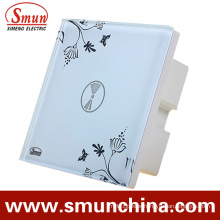 1 Key Touch Switch, Remote Control Wall Switch, White ABS Fireproof 1500W